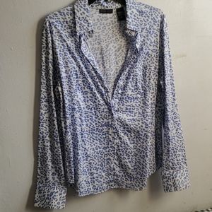 New York & Company Leopard Button Up